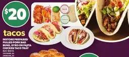 Loblaws INSTORE PREPARED PULLED PORK BAO BUNS, GYRO OR FAJITA CHICKEN TACO TRAY offer