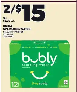 Loblaws BUBLY SPARKLING WATER offer