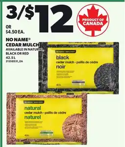 Loblaws NO NAME CEDAR MULCH offer