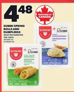Loblaws SUMM! SPRING ROLLS AND DUMPLINGS offer