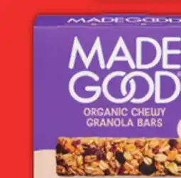 Food Basics MADE GOOD ORGANIC CHEWY GRANOLA BARS offer