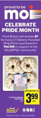 Food Basics CT Bakery Hawaiian Ring Donut offer
