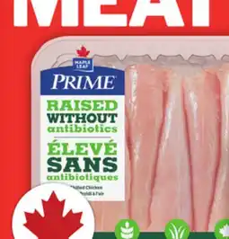 Food Basics PRIME RAISED WITHOUT ANTIBIOTICS FRESH BONELESS SKINLESS CHICKEN BREAST THIN SLICE OR FILLETS offer