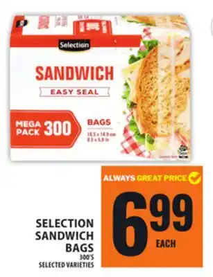 Food Basics SELECTION SANDWICH BAGS offer