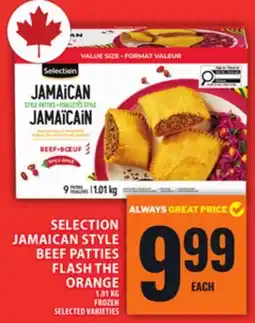Food Basics SELECTION JAMAICAN STYLE BEEF PATTIES FLASH THE ORANGE offer