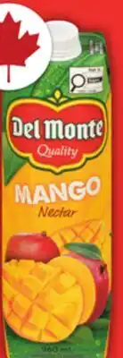 Food Basics DEL MONTE NECTAR, ARIZONA ICED TEA OR OASIS JUICE offer