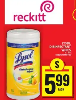 Food Basics LYSOL DISINFECTANT WIPES offer