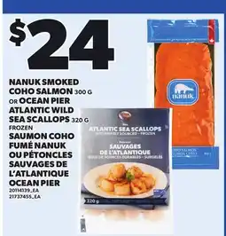 Independent Grocer NANUK SMOKED COHO SALMON, 300 G OR OCEAN PIER ATLANTIC WILD SEA SCALLOPS, 320 G offer
