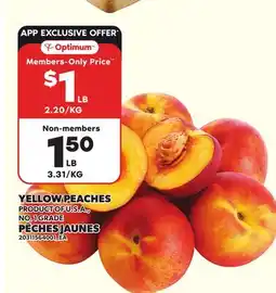 Independent Grocer YELLOW PEACHES offer