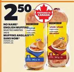 Independent Grocer NO NAME ENGLISH MUFFINS offer