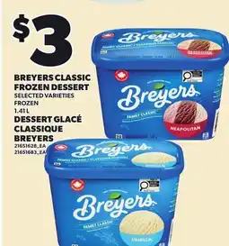 Independent Grocer BREYERS CLASSIC FROZEN DESSERT offer