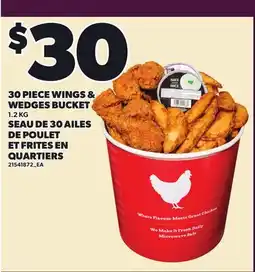 Independent Grocer 30 PIECE WINGS & WEDGES BUCKET offer