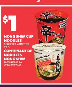 Independent Grocer NONG SHIM CUP NOODLES offer