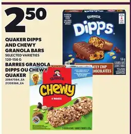 Independent Grocer QUAKER DIPPS AND CHEWY GRANOLA BARS offer