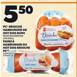 Independent Grocer PC BRIOCHE HAMBURGER OR HOT DOG BUNS, 270/300 G offer
