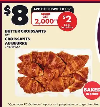 Independent Grocer BUTTER CROISSANTS, 12'S offer