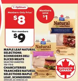 Independent Grocer MAPLE LEAF NATURAL SELECTIONS, SCHNEIDERS DELI SLICED MEATS offer