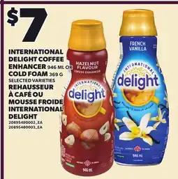 Independent Grocer INTERNATIONAL DELIGHT COFFEE ENHANCER, 946 ML OR COLD FOAM 369 G offer