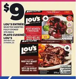 Independent Grocer LOU'S ENTRÉES, 375/400 G offer