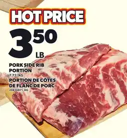 Independent Grocer PORK SIDE RIB PORTION offer