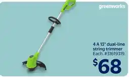 Walmart 4 A 13 dual-line string trimmer offer