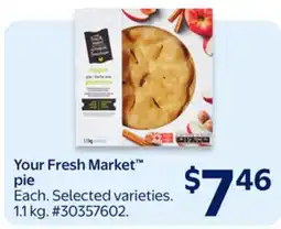 Walmart Your Fresh Market pie offer