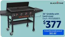Walmart 36 Griddle with hard cover offer