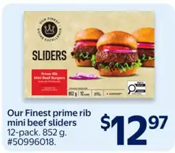 Walmart Our Finest prime rib mini beef sliders offer