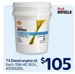 Walmart Shell Rotella T4 Diesel engine oil offer
