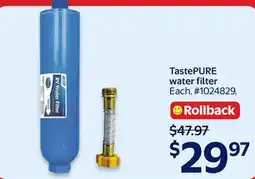 Walmart TastePURE water filter offer