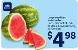 Walmart Large seedless watermelon offer