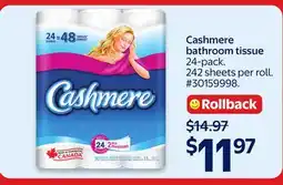 Walmart Cashmere bathroom tissue offer