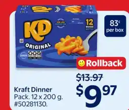Walmart Kraft Dinner Pack offer