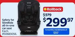 Walmart Safety 1st SlimRide all-in-one car seat offer