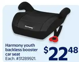 Walmart Harmony youth backless booster car seat offer