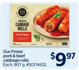 Walmart Our Finest pork & beef cabbage rolls offer