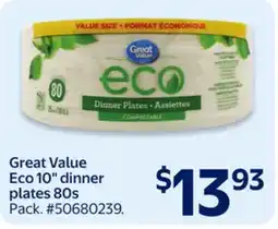 Walmart Great Value Eco 10 dinner plates 80s offer