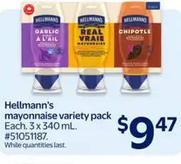Walmart Hellmann's mayonnaise variety pack offer