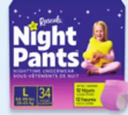 Walmart Rascals Night Pants nighttime underwear offer