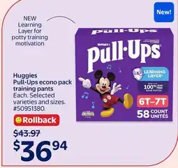 Walmart Huggies Pull-Ups econo pack training pants offer