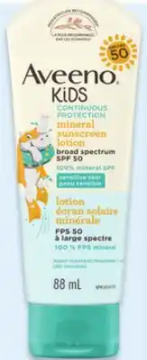 Walmart Aveeno Kids SPF 50 sunscreen lotion offer