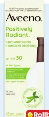 Walmart Aveeno Positively Radiant daily moisturizer SPF 30 offer