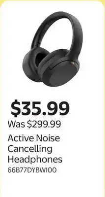 Walmart Active Noise Cancelling Headphones offer