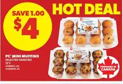 Real Canadian Superstore PC MINI MUFFINS, 12'S offer