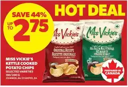 Real Canadian Superstore MISS VICKIE'S KETTLE COOKED POTATO CHIPS, 190/200 G offer