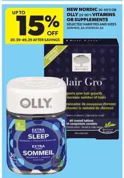Real Canadian Superstore NEW NORDIC, 30-60' S OR OLLY, 25-90' S VITAMINS OR SUPPLEMENTS offer