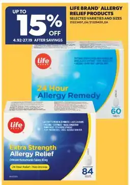 Real Canadian Superstore LIFE BRAND ALLERGY RELIEF PRODUCTS offer