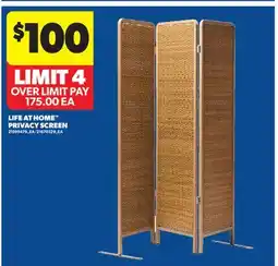 Real Canadian Superstore LIFE AT HOME PRIVACY SCREEN offer