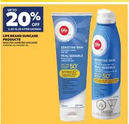 Real Canadian Superstore LIFE BRAND SUNCARE PRODUCTS offer