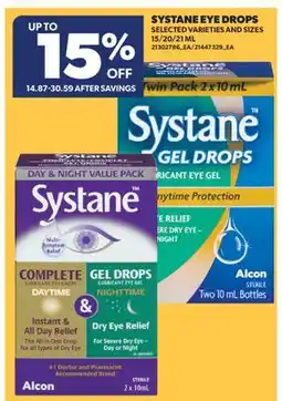 Real Canadian Superstore SYSTANE EYE DROPS, 15/20/21 ML offer